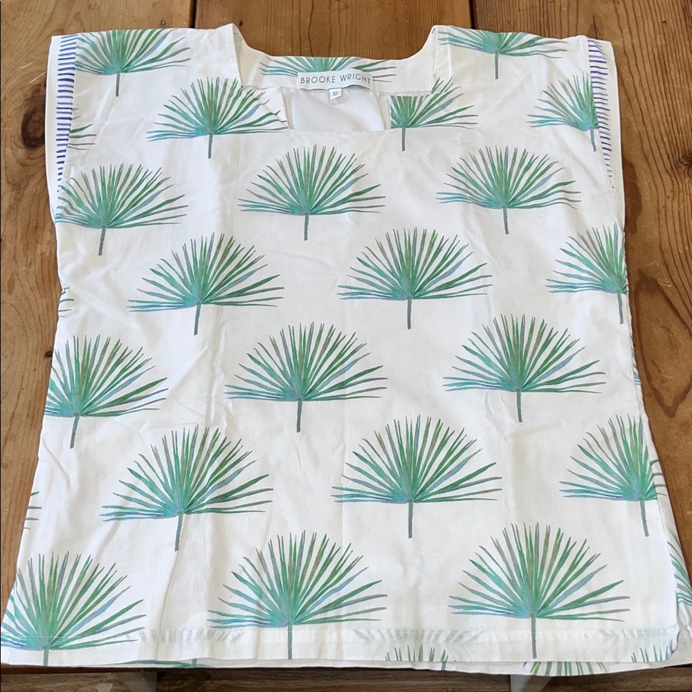 Brooke Wright Palm Print Top XS